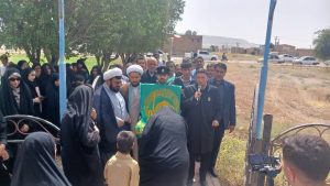 استقبال مردم و مسئولین از پرچم و خدام امام رضا - شهرداری حسینیه